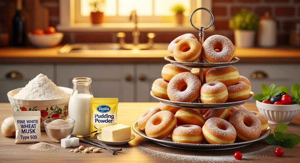 Łączę budyń, mąkę i jajka. W chwilę mam górę puszystych i mięciutkich pączusiów