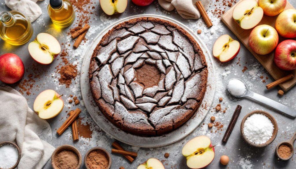 Przepis na czekoladowe ciasto z jabłkami znalazłam w zeszycie cioci. Bez miksera i bez fatygi, a smak pychotka