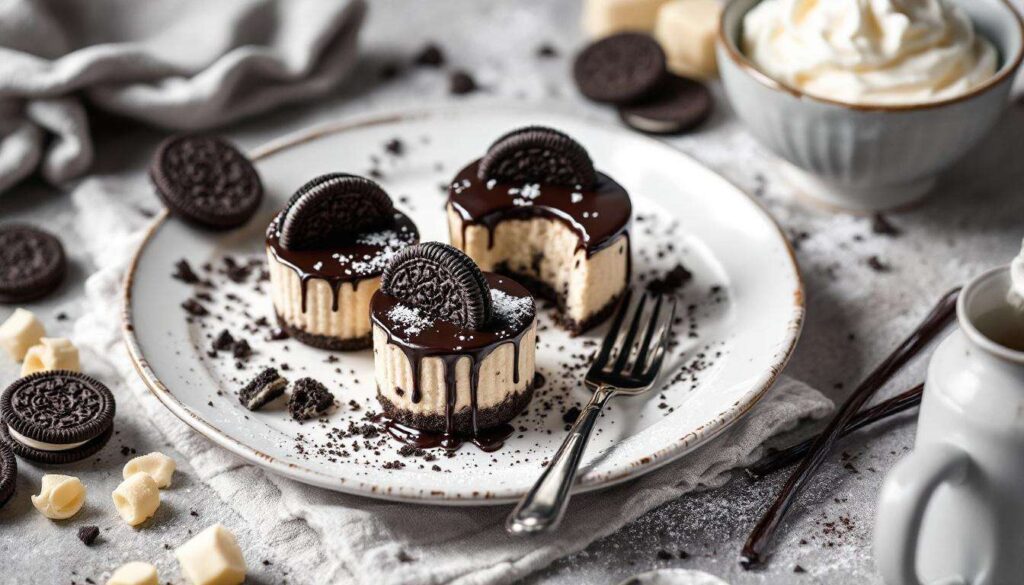 Mini serniczki oreo z polewą czekoladową