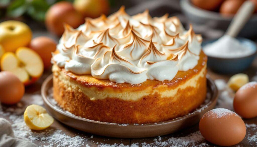 Idealne ciasto istnieje. Łączy soczyste jabłka z chrupiącą bezą